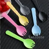 1000pcs/bag Disposable Cake Forks Spoons Disposables fruit fork Salad Creative plastic desserts spoon dessert fork-spoon by sea T9I002291