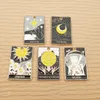 Encantos 10 pçs sol lua estrela crânio morte charme para fazer jóias esmalte colar pingente chaveiro telefone diy suprimentos artesanato acessórios