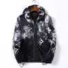 Designer jaqueta de inverno mulheres homens jaqueta de chuva casaco com zíper para homem moda streetwear esportes manga longa graffiti letras impressão jaquetas hoodies