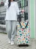 Shopping Bags Side Bag For Ladies Portable Fold Supermarket With Wheels Reusable Women Hand Low Price