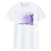 Men's T-skjortor Cloudstyle White T-shirt Men Casual Tshirt 3D Tryckt slogan Skjorta Male Streetwear Polyester Kort ärmar Asiatisk storlek