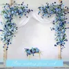 Kadınlar için Hediyeler Özel Düğün Props Arch Arch Fondrop Partisi Etkinlik Dekor Yapay Çiçek Sırası İpek Mavi Beyaz Açık Çim Sahta Flowe2256