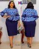 Vestidos de trabalho tilapia moda ponto imprimir sexy oly two twote peças cenas de retalhos de retalhos de saia sólida roupa africana