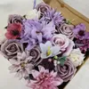 Fiori decorativi Matrimonio per decorazioni Tavolo Sedia Decor Torta Fiore artificiale Bouquet Combo Box Set Decorazione domestica