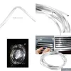 Chromium Styling U-4M 4M X 8Mm Diy Car Interior Air Vent Grille Switch Rim Trim Outlet Decoration Strip Moding Chrome Sier Drop Deli Dh6S0