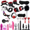 Bondage de alta calidad BDSM Juego de bondage de cuero genuino Fetiche Esposas Collar Gag Whip Juguetes sexuales eróticos para mujeres Parejas Juegos para adultos 231121