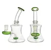 6,3 cala zlewki Bongs Hookahs Rury wodne Recyklator Dab Rig Glass Rigs Olejki Palanie Rurka Rura Zielona