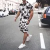 Tracki męskie Summer 3D Drukuj Casual Tracksuit Suits Street Man Lisure Stroje krótkie koszulki z krótkim rękawem