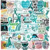 50 unidades-pacote adesivos de ansiedade de desenho animado adesivos de vinil à prova d'água para bagagem garrafa de água laptop planejador de carro scrapbooking telefone mac decalques de parede de porta