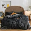 Bedding sets Mink Wool Double Coral Fleece Winter Bedding Bag Piece Upset Double-sided Plush Quilt Crystal Velvet 231122