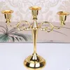 Portacandele placcati in metallo Argento Oro Nero 3 bracci 5 bracci in lega di zinco Pilastro di alta qualità per candelabri di nozze Candeliere Hold264g