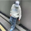 Men's Jeans Regular Fit Stacked Patch Distressed Destroyed Straight Denim Pants Streetwear Clothes Casual Jean 227