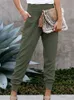 Spodnie damskie Capris kieszonkowe kieszonkowe spodnie przycięte wiosna letnia wysoka talia luźne spodnie damskie sporty sportowe 230422