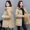 Vestes Femmes MidAged Femmes Veste 2023 Hiver Down Coton Manteau Femme Chaud À Capuche Puffer Parka Casual Lâche Rembourré Tops 231122