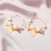 Dangle Earrings Retro Simulated Pearl Pendants For Women Female Exaggerated Geometric Large Circle Drop Earings Jewelry