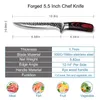 Camping Hunting Knives 5.5" forged boning knife stainless steel chef knife for meat bone fish fruit vegetables knife kitchen knife butcher knife