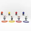 8inch Cololrful Mushroom Glass Bong Indian Color Handmade Water Pipe Hookah 14mm Female Joint with Bowl and Quartz Banger