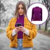 Maglioni da donna Ragazza Abiti invernali Cardigan Camicia con fondo Camicie larghe Maglieria di lana da donna