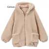 Fourrure Femme Manteau chaud fausse veste à capuche grand pardessus hiver épais polaire vestes Femme manteaux Manteau Femme