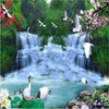 Custom beautiful waterfall landscape background wall mural 3d wallpaper 3d wall papers for tv backdrop246Q