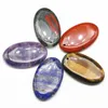 Naszyjniki wiszące naturalny kamień owalny jajo lapis lazuli ametyst wielokolorowy naszyjnik wisiorki jakość uroków biżuteria