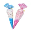 Emballage cadeau 50pcs transparent bonbons pop-corn sac d'emballage en plastique biscuits sacs de mariage fête d'anniversaire faveurs fournitures de Noël