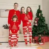 Bijpassende familie-outfits Kerstpyjama Set Moeder Elandenprint Kerstman Nachtjapon Nachtkleding Moeder Papa Kerstfamiliekleding Kerstfamiliepyjama 231122