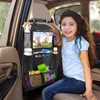 Sacos de armazenamento Organizador de banco traseiro de carro para crianças Protetor de capa de banco traseiro com tela de toque Suporte de tablet Kick Mats Bolso Brinquedos