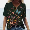 Женская футболка для бабочки с принтом.