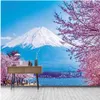 Cherry Blossom Landscape Mur Fond Mural 3D Fond d'écran 3D Papiers muraux pour TV Backdrop184T
