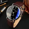 Outros relógios Venda Quente Novo 2023 Genebra Homens Numerais Romanos Blu-Ray Faux Leather Band Quartz Analog Business WristL231122