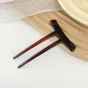 Hair Clips Korean Creative Design Retro Two Teeth Sticks Acetate Hairpins U Shaped Pin Tortoiseshell Accessories Wholesale