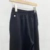 LL Pantalones de yoga Estrechos suaves Pantalones largos de cintura alta para mujer Pantalones de pierna recta Pantalones sueltos de yoga divididos Pantalones cómodos