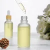 Frosted Glass Essential Oils Perfume bottles with Woodgrain Cap Reagent Pipette Eye Dropper Aromatherapy Liquid Containers 10ml 30ml 50 Etop