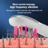 Hårborstar EMS RF Electric Growth Comb Red Light Therapy Vibration Scalp Head Massager Brush Anti Loss Essence Oil Applicator 231121