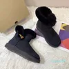 Boots Women Australia Snow Boot Womens Luxury Slippers Ultra Mini Fashion Platform Booties Winter Suede Wool Ladies Warm Fur Ankle Bootes