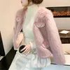 Women's Fur Winter Short Faux Grass Jacket Coat Female Cotday Plush Thick Warm Streetwear 2023