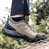 Sukienka buty humtto skórzane piesze wędrówki oporne na sporty na świeżym powietrzu mężczyźni koronkowe męskie trekking trekking trampki 230421