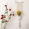 Macrame Wall Hanging Planter Hangers Air Plant Holder Holder شرفة دخن الجدار زارع وعاء منسوجة سلة بوهيمية Makrama 210233Q