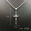 Anhänger Halsketten Christian Jesus Kreuz Halskette Frauen Männer Edelstahl Ketten Choker Religion Anhänger Schmuck Gebet Taufe Geschenke