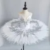 Stage Wear Filles Ballet Tutu Pancake Plateau Brodé Performance Dancewear Adulte Enfants Costumes De Danse Professionnelle Leotard