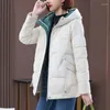 Trenchs de femmes manteaux 2023 coréen hiver veste à capuche femmes parkas à manches longues épaissir chaud coton jacke parka femme vêtements d'extérieur pardessus