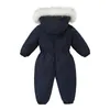 Jackets 30 Winter Baby Clothes Thicken Warm Jumpsuits Snowsuits Girl Boy Hooded Jacket Waterproof Rompers Ski Suits Kids Coat Outerwear 231122