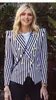 Kvinnors kostymer för kvinnor Boutique Slim Black White Stripes Coat Jacket Dubbelbröst Blazer Casual Elegant Women's Suit Office Outfit