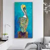 Moderne kunst vogels schilderij gedrukt op canvas kunst poster muur foto's voor woonkamer abstracte dierlijke kunst muur decor238q