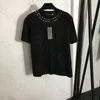 Camicia casual con stampa di lettere Maglietta a maniche corte di marca di marca da donna Felpa Camicia sportiva semplice girocollo