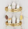 Półki łazienkowe półka narożna na ścianę półka łazienkowa szczotkowana złota aluminiowa kąpiel szampana szampon szampon w kąpieli narożnej 230422