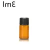 Amber Glass Essential Oil e Liquid Bottles 1 2 3 5 ml Glass test tube vial with plastic stopper black cover Qnqef