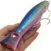 Приманки заманивает Noeby Popper Fishing Lure Big Popper Lure Lough Sound 200160120 мм для рыбалки Bass Bluefish Tuna Popper с VMC Hook 230421