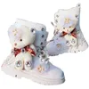 Laarzen Schattige Beer Kinderen Bling Mode Prinses Chelsea Enkel Kinderen Strass Hoge Tops Herfst Winter Baby Meisjes Schoenen 2737 231122